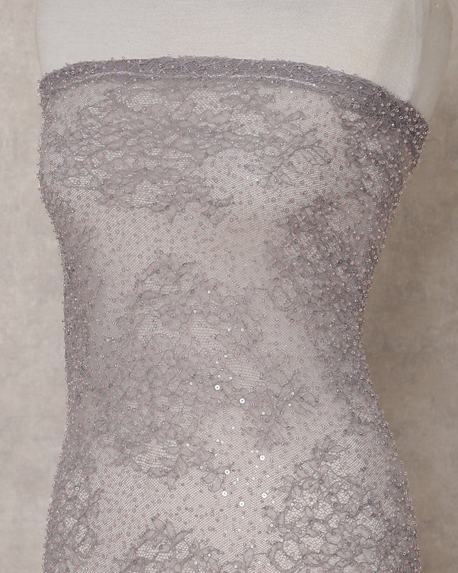 Dove Grey Sequin Tulle Fabric 140cm | Regal Fabrics