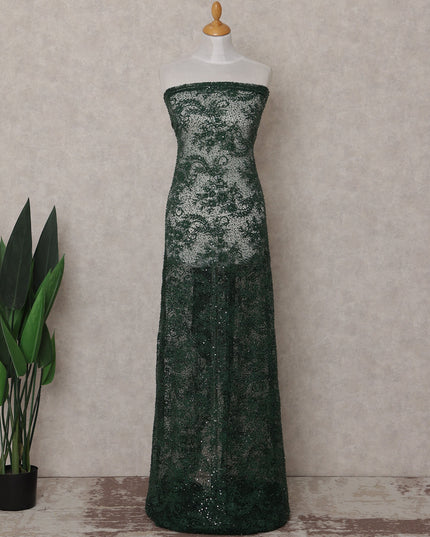 Emerald Green Sequin Tulle Fabric 140cm | Regal Fabrics