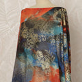 Multicolor Somali Pure Italian Cotton Voile Dirac Fabric with Golden Foil, 3.5 Meters, 140 cm Width-D20704 Regal Fabrics