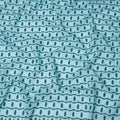 Light Blue Premium Swiss Cotton Voile Sudanese Thobe Fabric with Navy Blue Embroidery, 4.5 Meters X 140 Cms-D21635