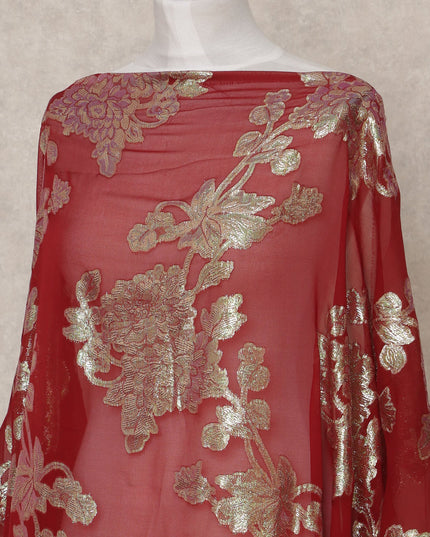 قماش ديراك شيفون حرير صومالي فاخر بلون النعناع مع لوركس معدني - 3.5 متر، عرض 140 سم، صنع في كوريا الجنوبية - D24580