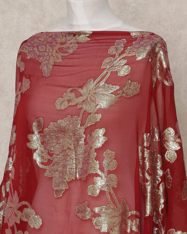 قماش ديراك شيفون حرير صومالي فاخر بلون النعناع مع لوركس معدني - 3.5 متر، عرض 140 سم، صنع في كوريا الجنوبية - D24580