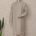 Beige Chikankari Kurta Pyjama Set for Men