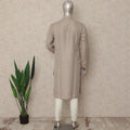 Beige Chikankari Kurta Pyjama Set for Men