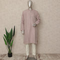 Dusty Pink Chikankari Kurta Pyjama Set Men