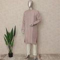 Dusty Pink Chikankari Kurta Pyjama Set Men