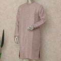 Dusty Pink Chikankari Kurta Pyjama Set Men