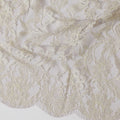 Beige, Olive green Premium pure French Chantilly lace fabric in floral design-D14052S
