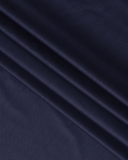 Navy Blue with Herringbone Premium Super 180's SCABAL English All Wool Suiting Fabric, Width 150 Cms, 3.50 Mtrs, United Kingdom-D21486