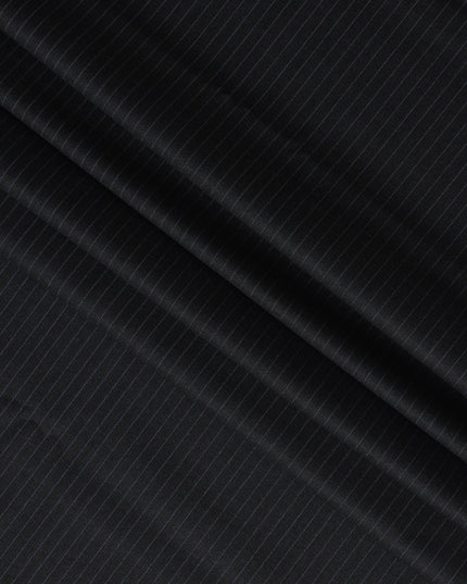 Charcoal Black Premium Super 100's SCABAL English All Wool Suiting Fabric, Width 150 Cms, 3.50 Mtrs, United Kingdom-D21489