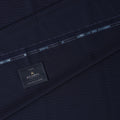 Navy Blue Pinstripe Premium Super 140's Wool and Cashmere and Cashmere Suiting Fabric by SCABAL, 3.50 Mtrs, Width 150 Cms-D21490