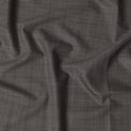 Grey Windowpane Premium Super 110's English All Wool Suiting Fabric by SCABAL, 3.50 Mtrs, Width 150 Cms-D21491