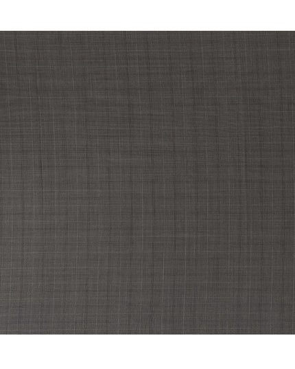 Grey Windowpane Premium Super 110's English All Wool Suiting Fabric by SCABAL, 3.50 Mtrs, Width 150 Cms-D21491