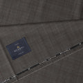 Grey Windowpane Premium Super 110's English All Wool Suiting Fabric by SCABAL, 3.50 Mtrs, Width 150 Cms-D21491