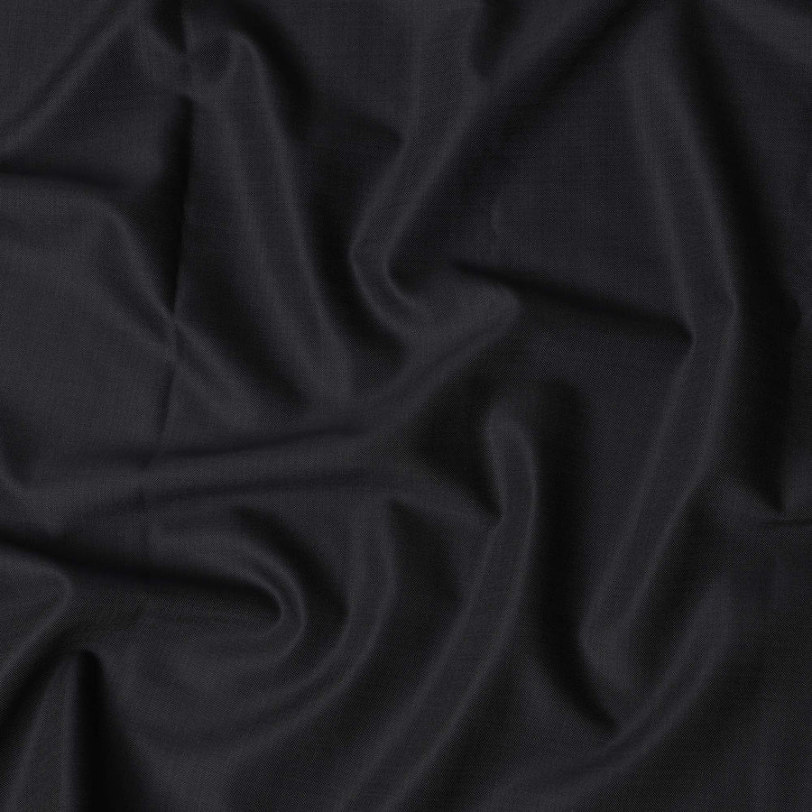 Dark Charcoal Grey Solid Premium Super 110's English All Wool Suiting Fabric by SCABAL, 3.50 Mtrs, Width 150 Cms-D21492