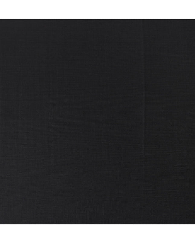 Dark Charcoal Grey Solid Premium Super 110's English All Wool Suiting Fabric by SCABAL, 3.50 Mtrs, Width 150 Cms-D21492