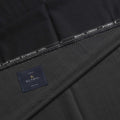 Dark Charcoal Grey Solid Premium Super 110's English All Wool Suiting Fabric by SCABAL, 3.50 Mtrs, Width 150 Cms-D21492