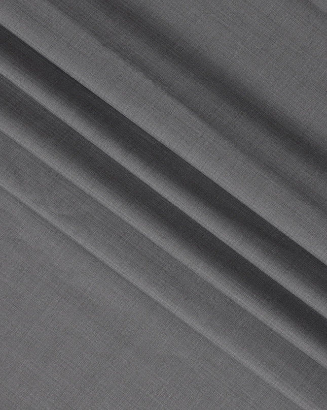 Light Grey Check Premium Super 130's English All Wool Suiting Fabric by SCABAL, 3.50 Mtrs, Width 150 Cms-D21493