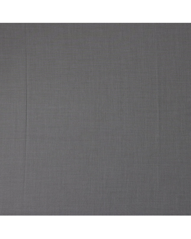 Light Grey Check Premium Super 130's English All Wool Suiting Fabric by SCABAL, 3.50 Mtrs, Width 150 Cms-D21493