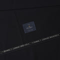 Jet Black Solid Premium Super 130's English All Wool Suiting Fabric by SCABAL, 3.50 Mtrs, Width 150 Cms-D21495