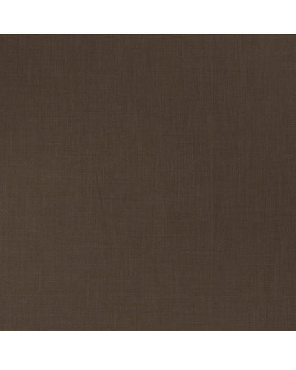 Brown Solid Premium Super 130's English All Wool Suiting Fabric by SCABAL, 3.50 Mtrs, Width 150 Cms-D21496