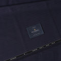 Navy Blue Herringbone Premium Super 150's English Wool and Silk Suiting Fabric by SCABAL, 3.50 Mtrs, Width 150 Cms-D21497