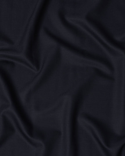 Midnight Blue Solid Premium Super 100's English All Wool Suiting Fabric by SCABAL, 3.50 Mtrs, Width 150 Cms-D21498