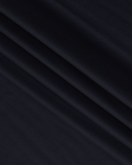 Midnight Blue Solid Premium Super 100's English All Wool Suiting Fabric by SCABAL, 3.50 Mtrs, Width 150 Cms-D21498