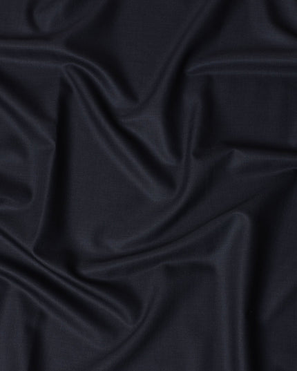 Midnight Blue Premium Super 150's Italian All Wool Suiting Fabric, 150 Cms Width, 3.50 Mtrs by Loro Piana-D21576