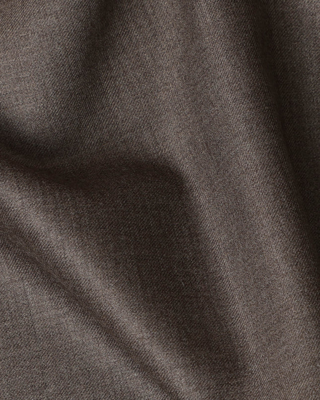 Brown Premium Super 150's Italian All Wool Suiting Fabric, 150 Cms Width, 3.50 Mtrs by Loro Piana-D21578