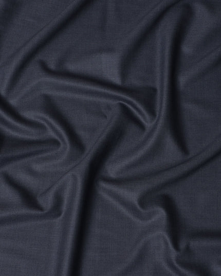 Denim Blue Premium Super 150's Italian All Wool Suiting Fabric, 150 Cms Width, 3.50 Mtrs by Loro Piana-D21582