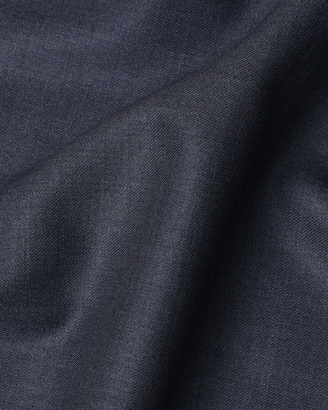 Denim Blue Premium Super 150's Italian All Wool Suiting Fabric, 150 Cms Width, 3.50 Mtrs by Loro Piana-D21582