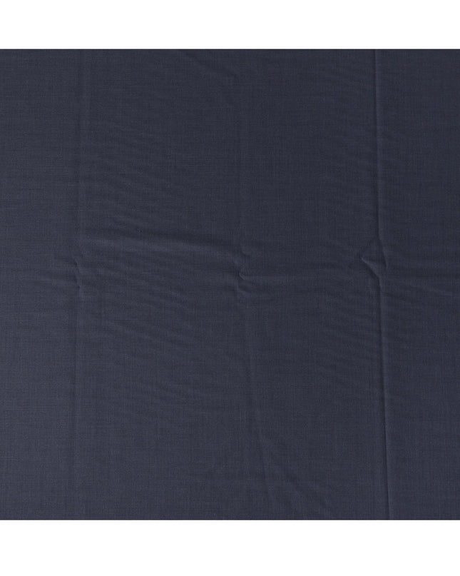 Denim Blue Premium Super 150's Italian All Wool Suiting Fabric, 150 Cms Width, 3.50 Mtrs by Loro Piana-D21582