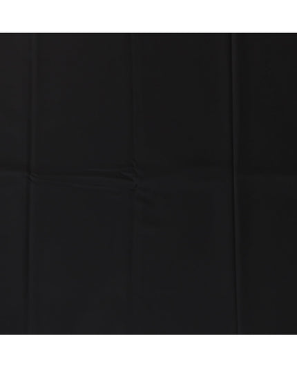 Jet Black Premium Super 150's Italian All Wool Suiting Fabric, 150 Cms Width, 3.50 Mtrs by Loro Piana-D21583