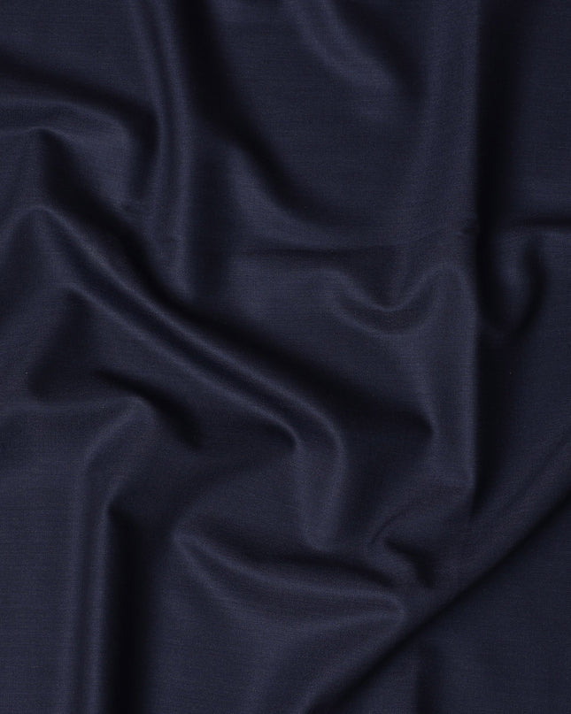 Deep Navy Premium Super 150's Italian All Wool Suiting Fabric, 150 Cms Width, 3.50 Mtrs by Loro Piana-D21584