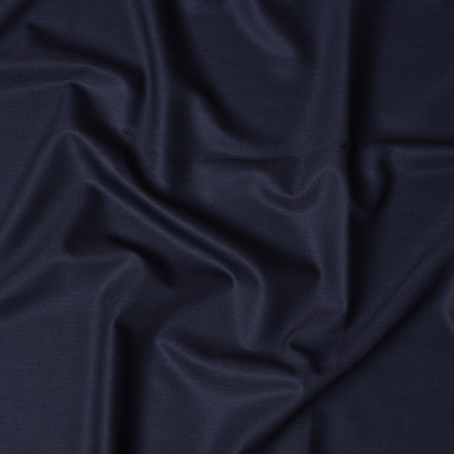 قماش بدلة إيطالي من الصوف الفاخر باللون الأزرق الداكن Super 150's، عرض 150 سم، 3.50 متر من Loro Piana-D21584