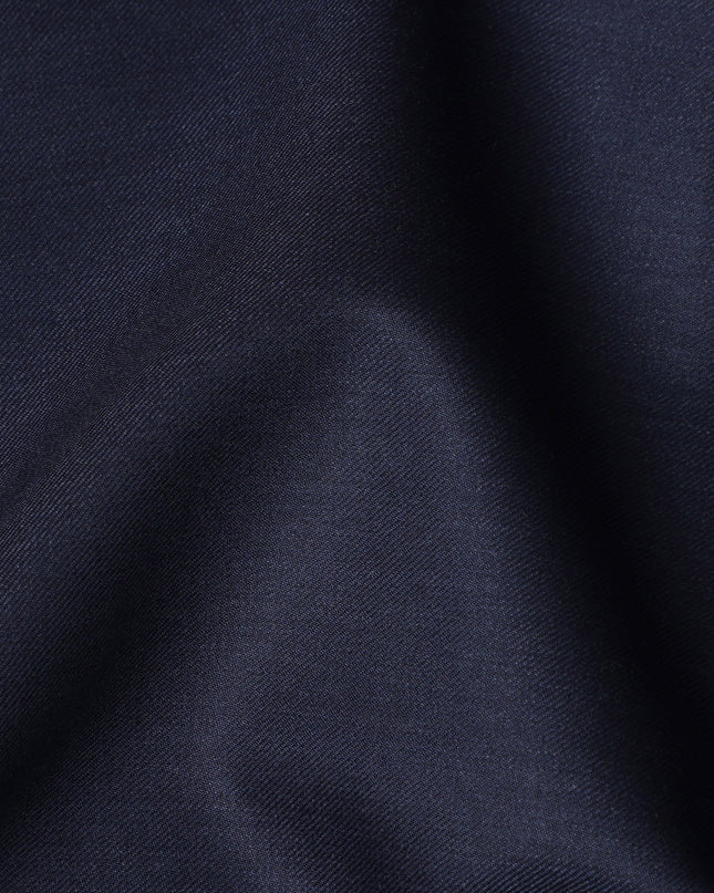 Deep Navy Premium Super 150's Italian All Wool Suiting Fabric, 150 Cms Width, 3.50 Mtrs by Loro Piana-D21584