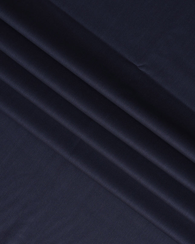 Deep Navy Premium Super 150's Italian All Wool Suiting Fabric, 150 Cms Width, 3.50 Mtrs by Loro Piana-D21584