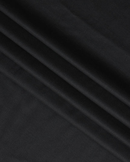 Charcoal Black Premium Super 150's Italian All Wool Suiting Fabric, 150 Cms Width, 3.50 Mtrs by Loro Piana-D21585