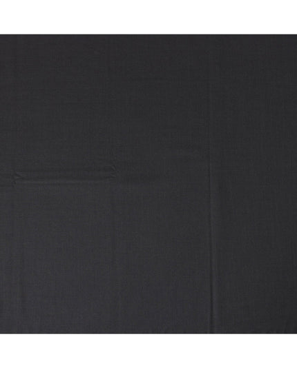 Charcoal Black Premium Super 170's Italian All Wool Suiting Fabric, 150 Cms Width, 3.50 Mtrs by Loro Piana-D21587