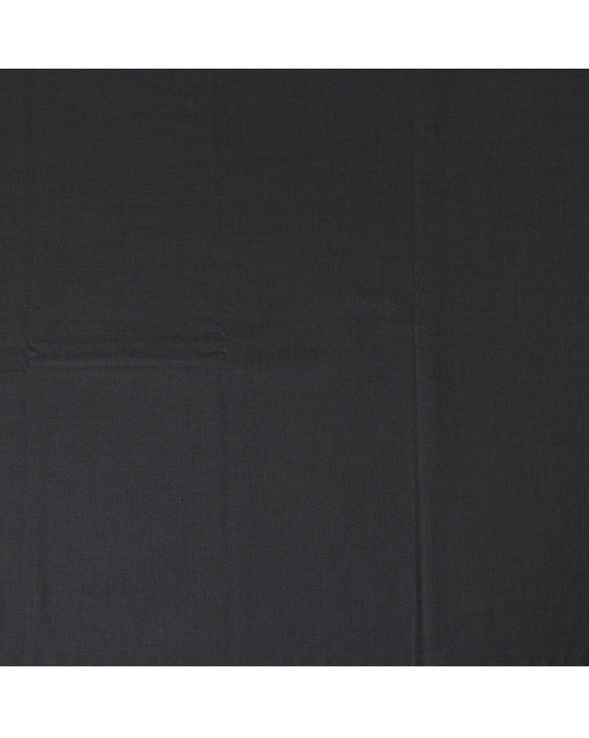 Charcoal Black Premium Super 170's Italian All Wool Suiting Fabric, 150 Cms Width, 3.50 Mtrs by Loro Piana-D21587