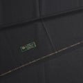Charcoal Black Premium Super 170's Italian All Wool Suiting Fabric, 150 Cms Width, 3.50 Mtrs by Loro Piana-D21587