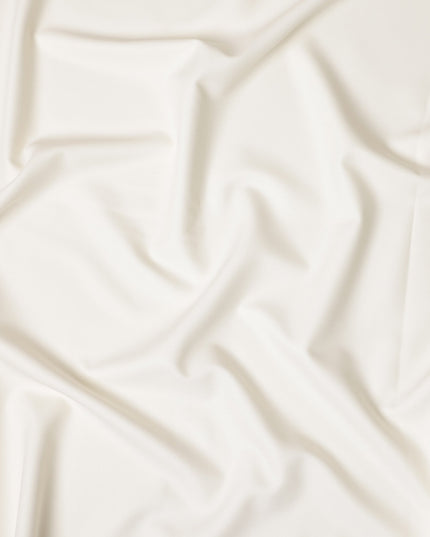 Ivory White Premium Super 150's Italian All Wool Suiting Fabric, 150 Cms Width, 3.50 Mtrs by Loro Piana-D21591