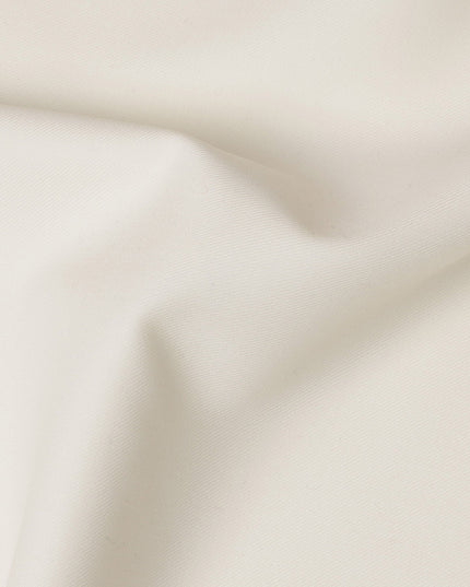 Ivory White Premium Super 150's Italian All Wool Suiting Fabric, 150 Cms Width, 3.50 Mtrs by Loro Piana-D21591