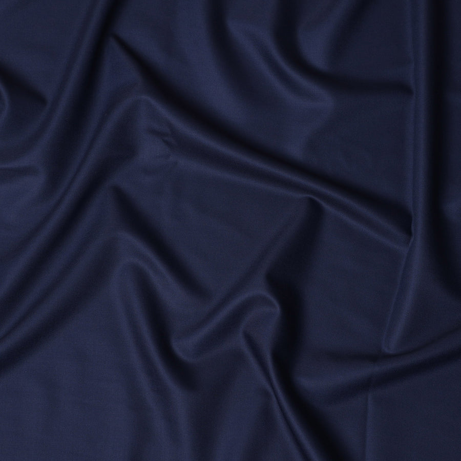 قماش بدلة إيطالي من الصوف الفاخر باللون الأزرق البحري الكلاسيكي Super 150's، عرض 150 سم، 3.50 متر من Loro Piana-D21594