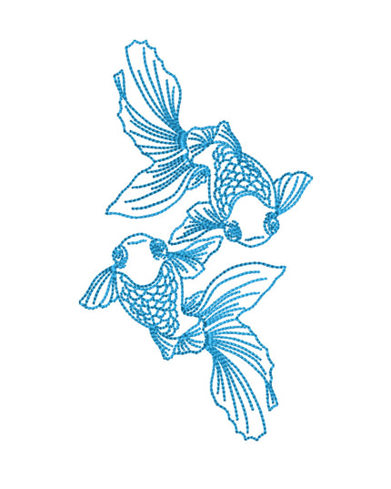 قميص فني - قميص كتان نقي مطرز حسب الطلب مقاس 60 ليا أبيض - سمكة - D21724