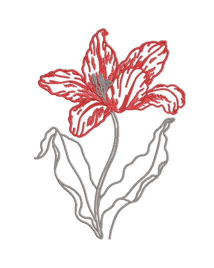 قميص فني - قميص أبيض مطرز حسب الطلب من الكتان الخالص 60 ليا - تصميم زهور - D21726