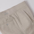 Natural Beige Premium Pure Linen Trouser Tailored Fit, Made in UAE-D22000