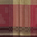 Multicolor Checked Pure Soft Silk Saree with Maroon Pallu and Geometric Weave, 5.5 Meters with Blouse Piece, Originating from India-D22676