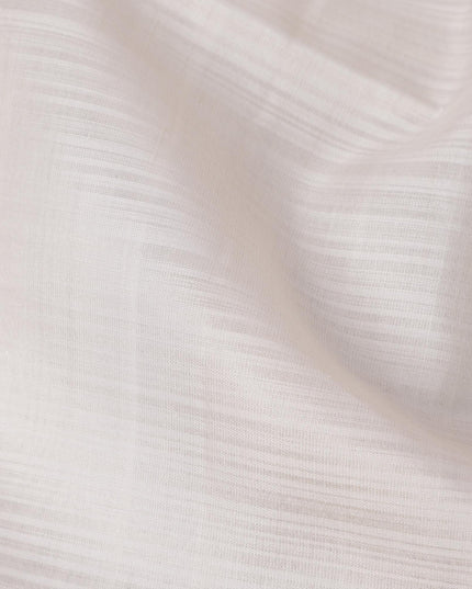 ساري زاري بالو الهندسي ثنائي اللون العاجي والبني، مصنوع من الحرير الخالص الناعم مع حافة ذهبية، بطول 5.5 متر مع قطعة بلوزة، من أصل هندي - D22684